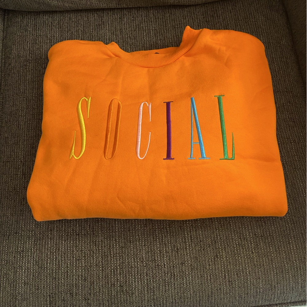 Orange Social Sweatshirt